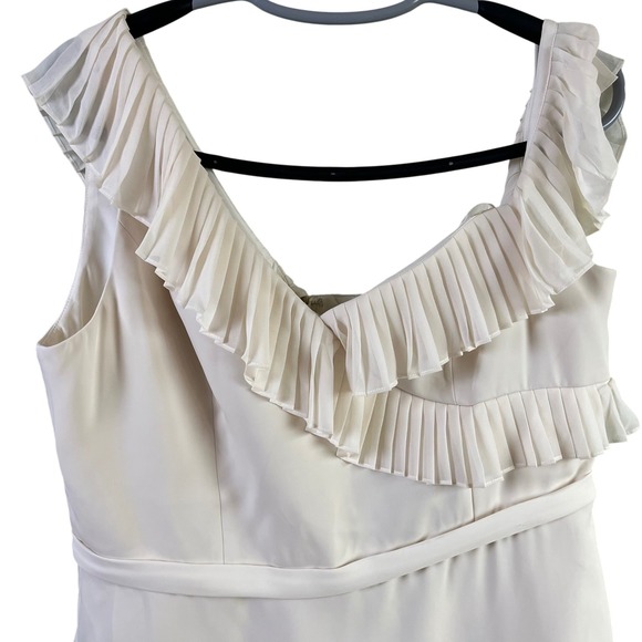 BCBG Max Azria Jordan Gardenia One Shoulder Ruffled Evening Mini Dress NWT READ - Picture 2 of 12